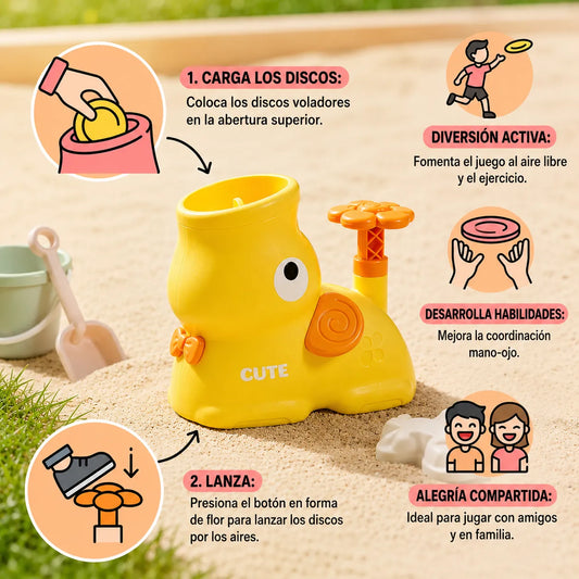 SkySpinner™ Lanzador de Discos Voladores🛸👨👩👧👦