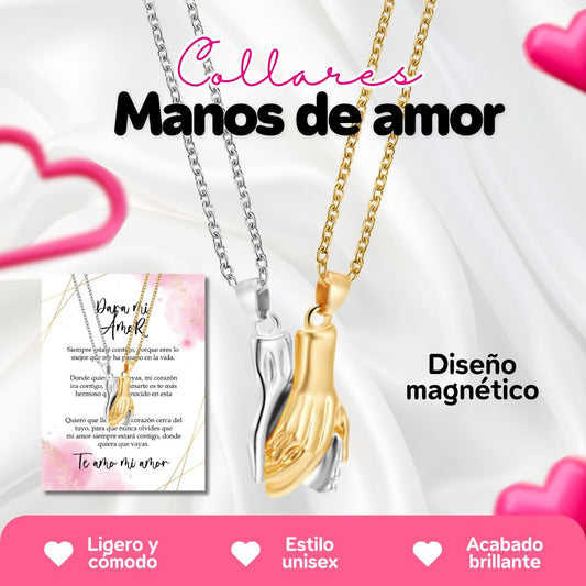 Par Collares Manos de amor