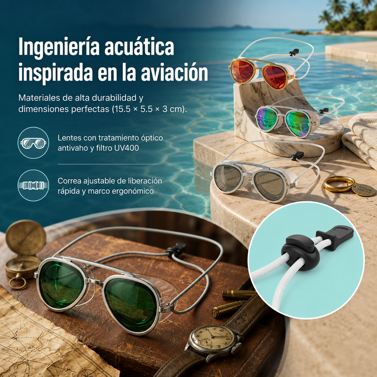 SwimAviator Pro™ Gafas de Natación Antiempañantes