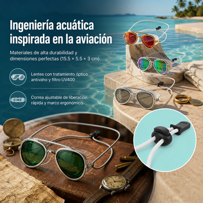 SwimAviator Pro™ Gafas de Natación Antiempañantes