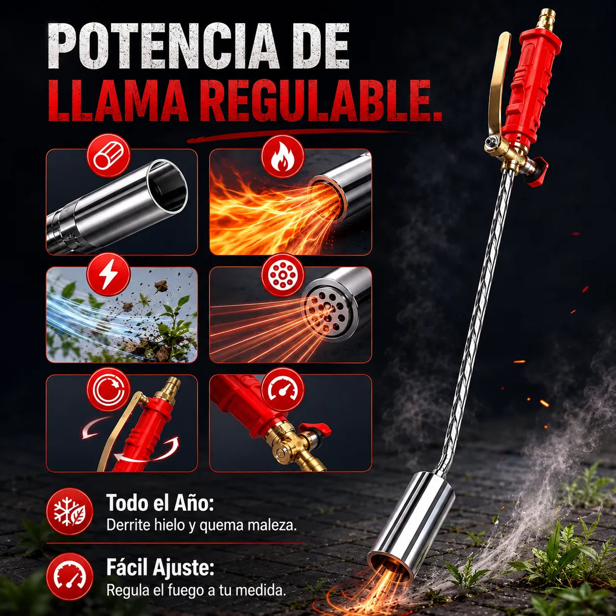 🔥FlamePro™ Soplete de Alta Potencia para Exteriores