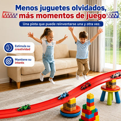 MagicTrackPro™  Pista de Carreras Flexible INCLUYE 4 MINI CARROS