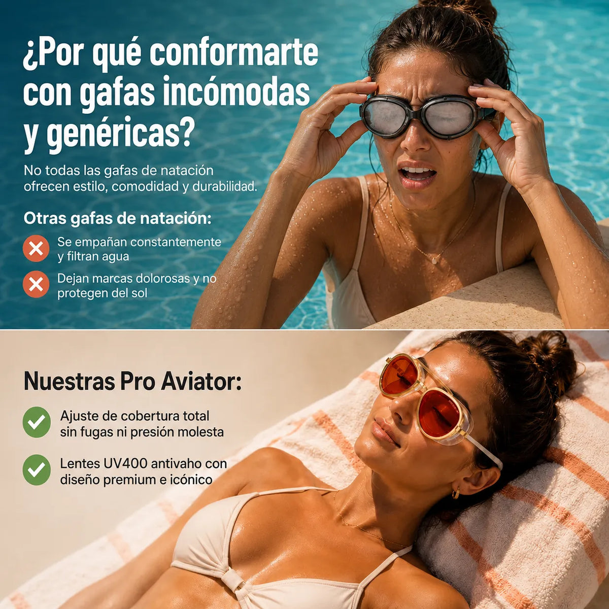 SwimAviator Pro™ Gafas de Natación Antiempañantes