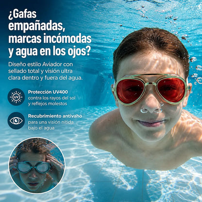 SwimAviator Pro™ Gafas de Natación Antiempañantes