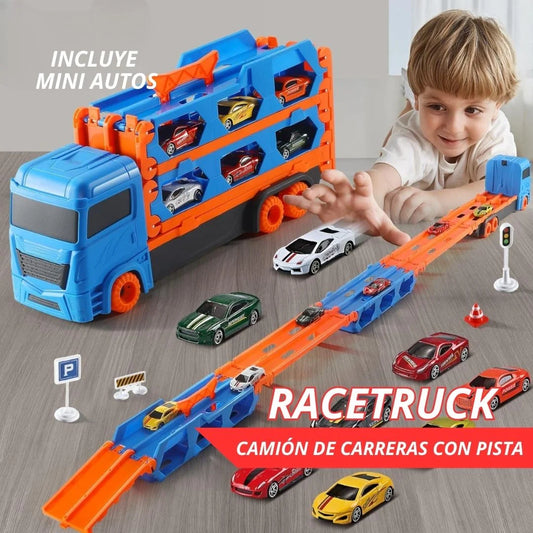 RaceTruck Camion de Carreras con Pista (incluye mini autos)