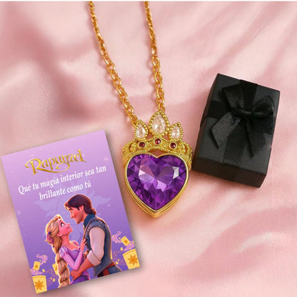 Collar Princesa Rapunzel + Tarjeta y Caja de Regalo