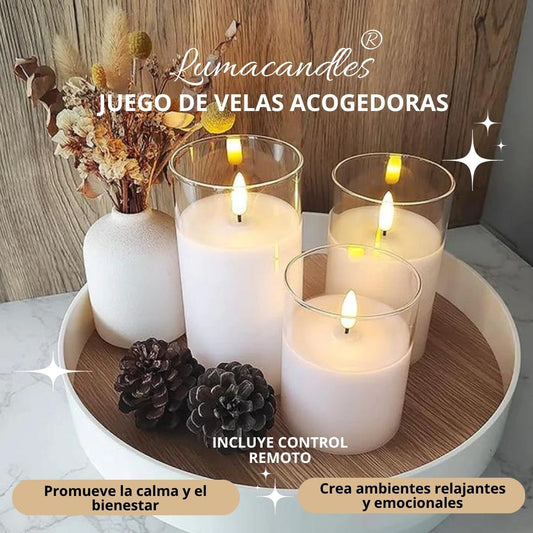 Lumacandles ® Juego de Velas Acogedoras