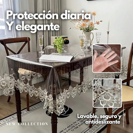 LuxeCover™ - Mantel Transparente Lavable