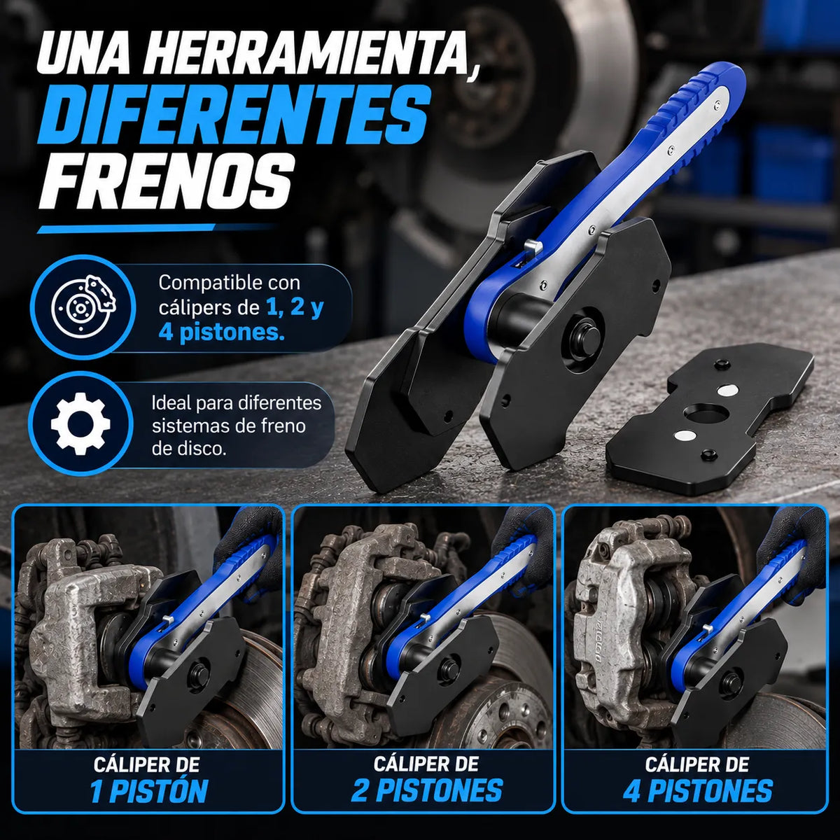 🚗BrakePress Pro™ Prensa para Pistones de Freno 360°🛑