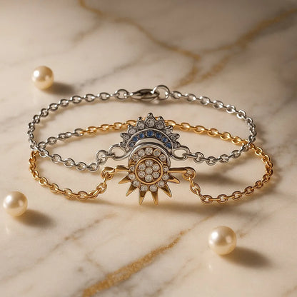 Stellar™ Pulsera Duo Sol Y Luna Par de Pulseras