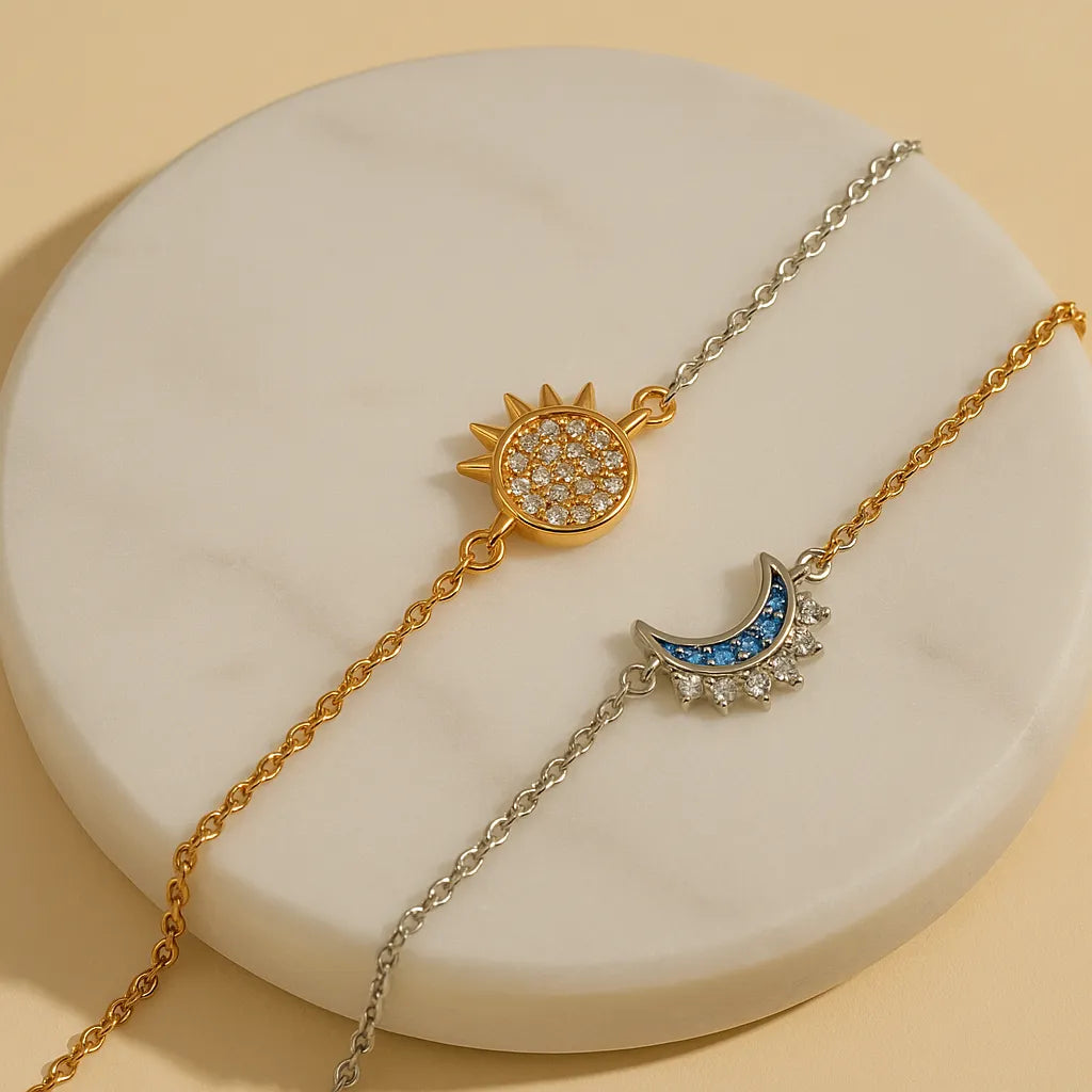 Stellar™ Pulsera Duo Sol Y Luna Par de Pulseras