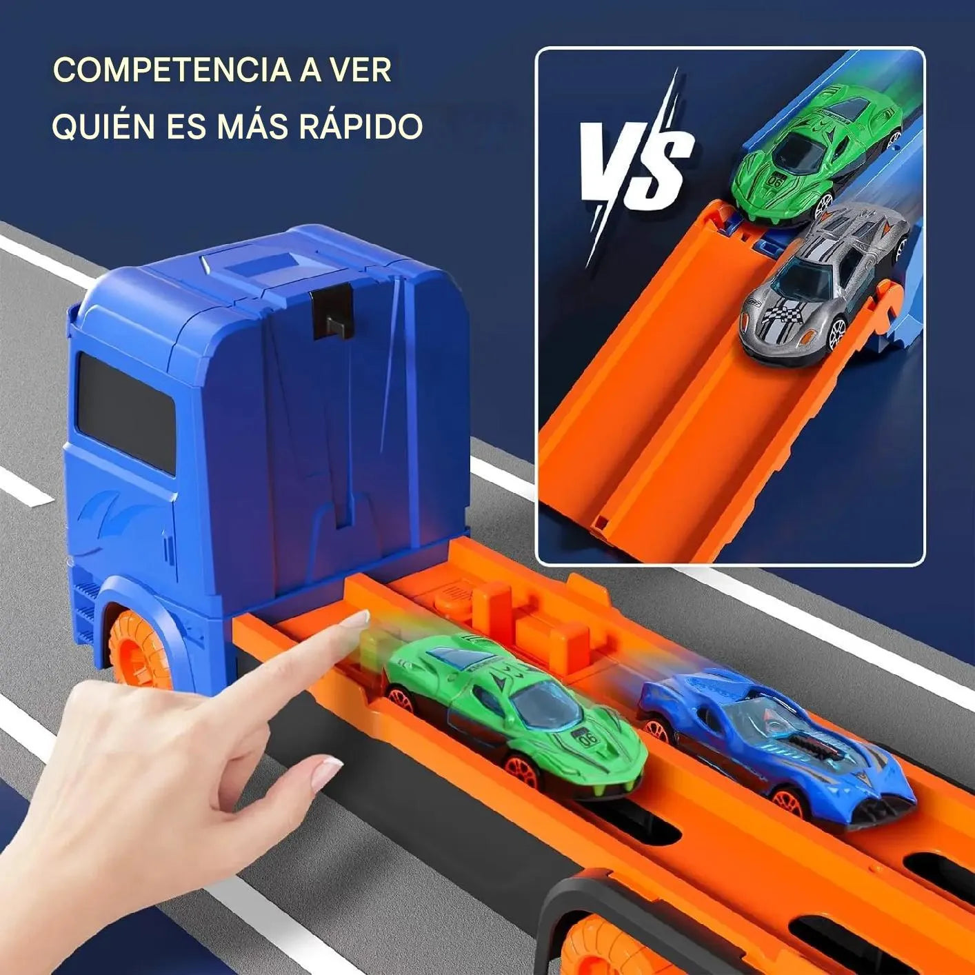 RaceTruck Camion de Carreras con Pista (incluye mini autos)