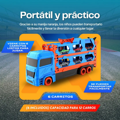 RaceTruck Camion de Carreras con Pista (incluye mini autos)