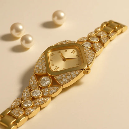 Crystelle™ Reloj de cuarzo Vintage + Caja Premium