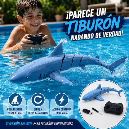 SeaBuddy™ Tiburón con Control Remoto y Nado Realista 🌊✨