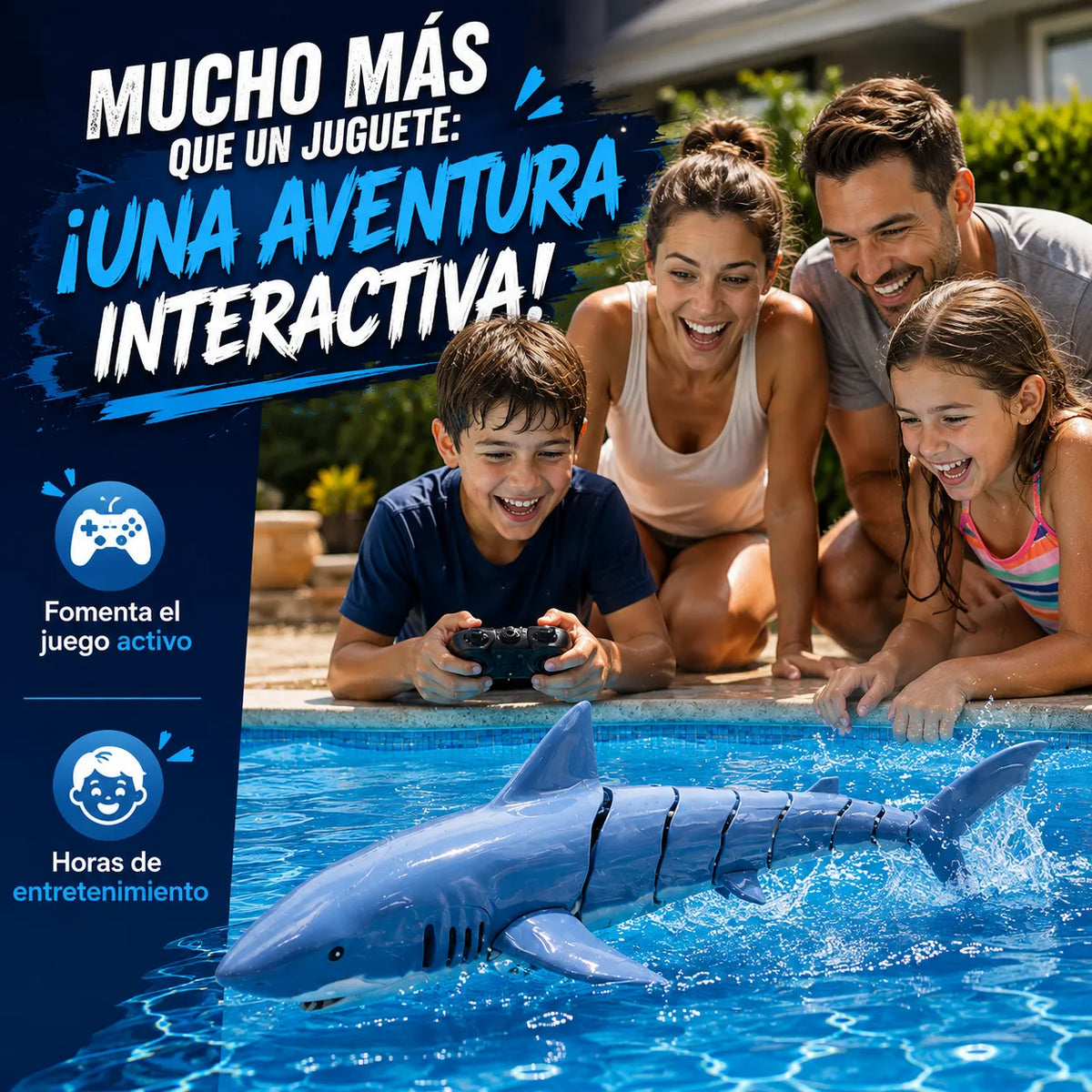SeaBuddy™ Tiburón con Control Remoto y Nado Realista 🌊✨
