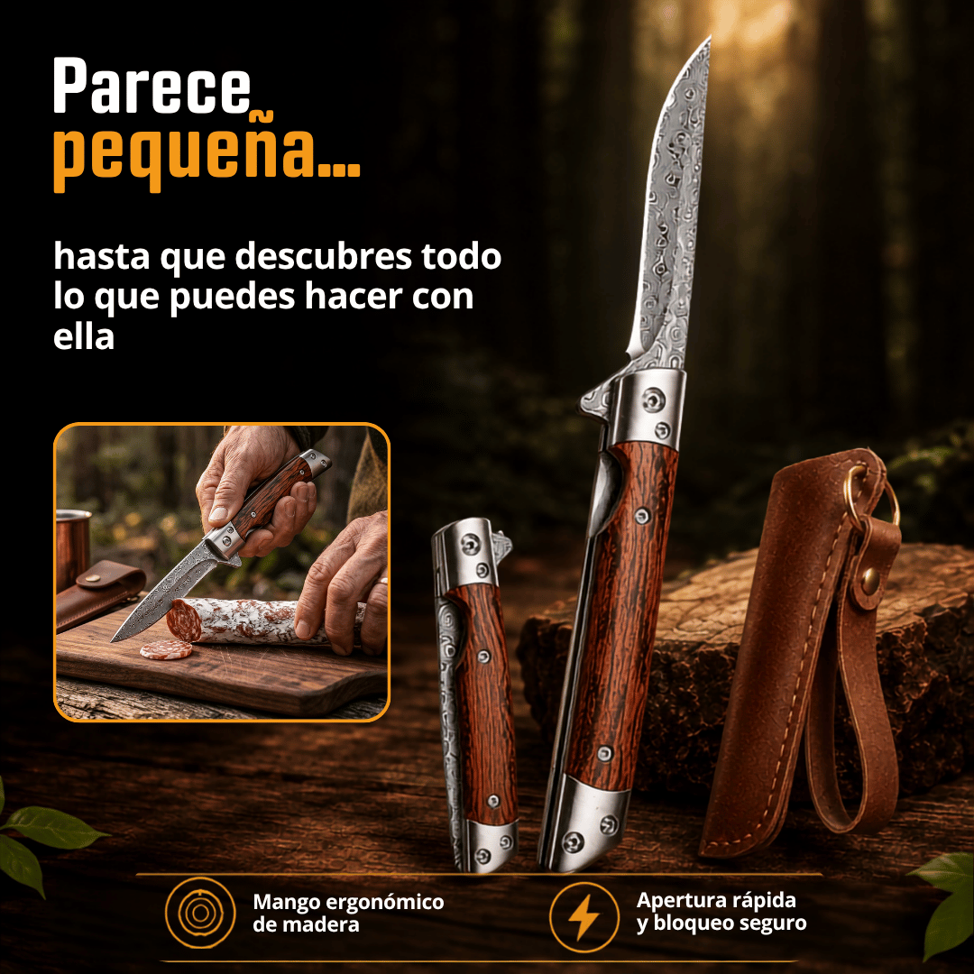 TitanSharpro™ Navaja plegable Mango de Madera