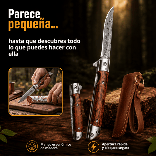 TitanSharpro™ Navaja plegable Mango de Madera