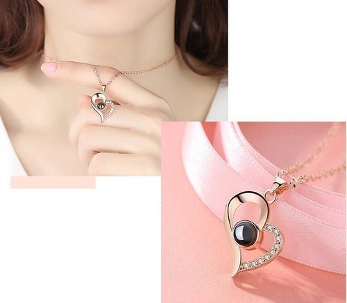 Collar Te amo en 100 idiomas Corazón - Tienda Ufun -