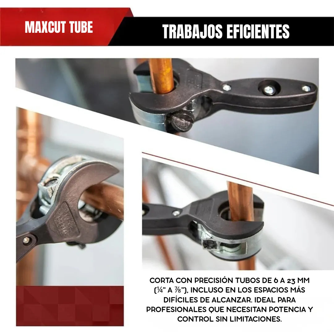 MaxCut Tube™ Cortador de tubos de 3 piezas con trinquete