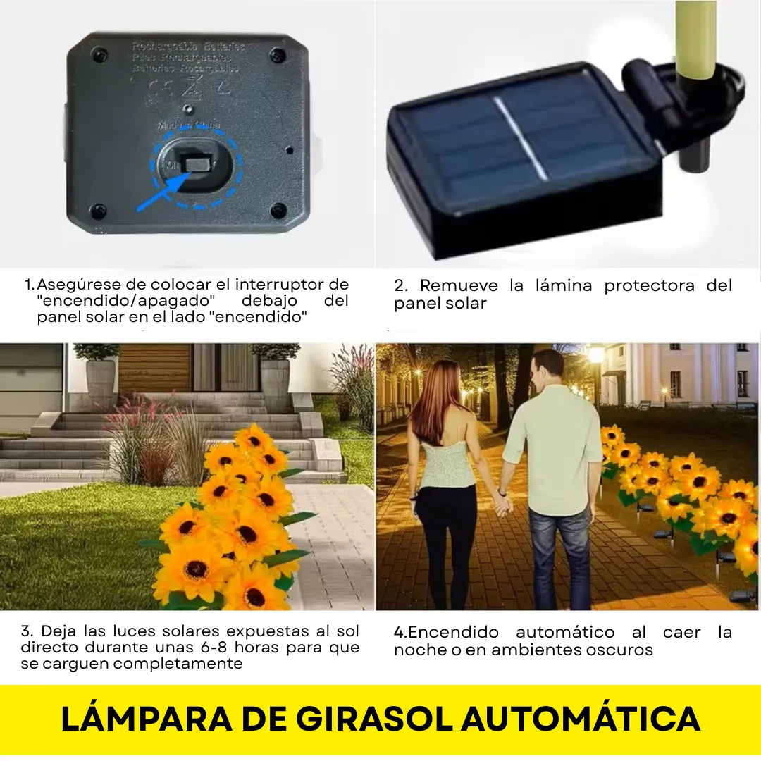 GardenGlow™ Faroles de Girasol para Jardín (2 Unidades)