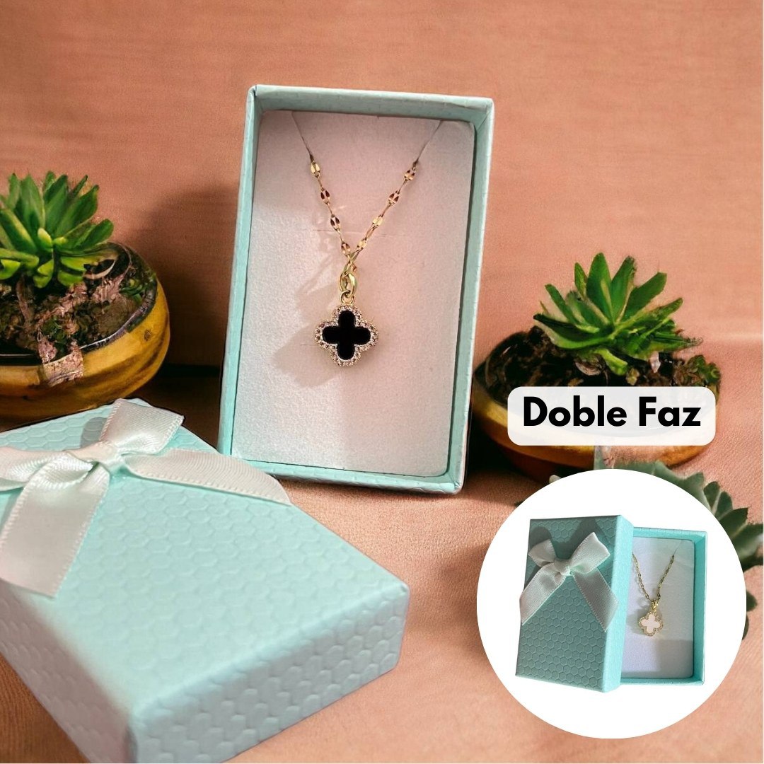 Charm ® Collar Trebol de 4 hojas VIRAL