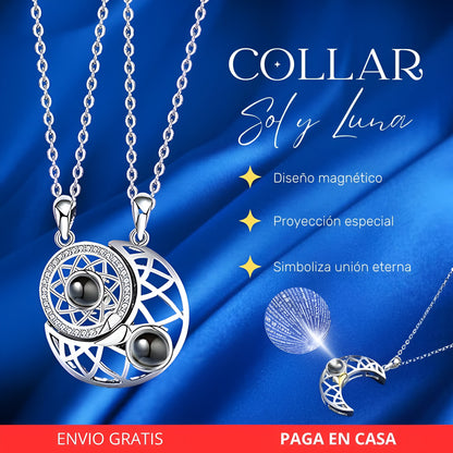 Collar Sol y Luna Plateado